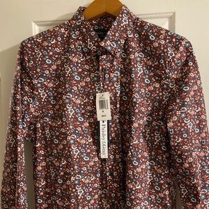 BRAND-NEW Paisley & Gray Long-Sleeve Slim-Fit “CNNMN FLOR” button-collared shirt